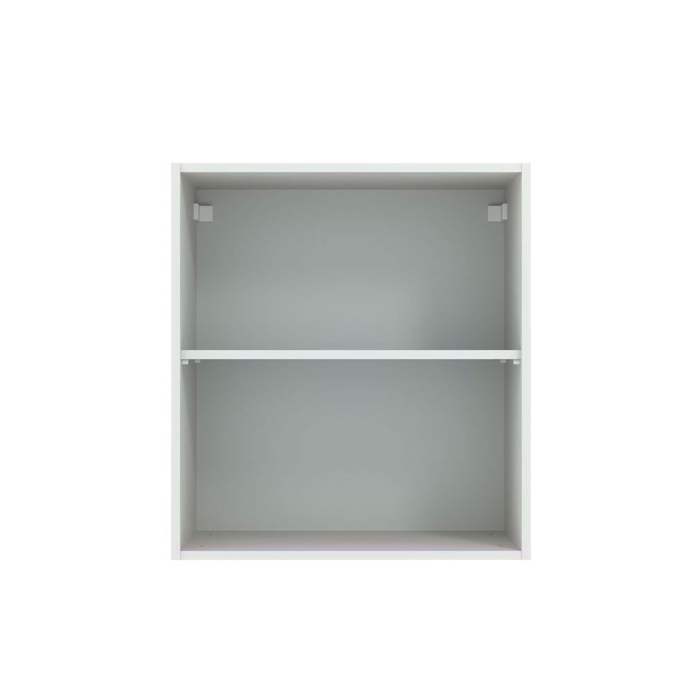 Armário Aéreo Madesa Lux 60 cm 1 Porta Branco/Cinza
