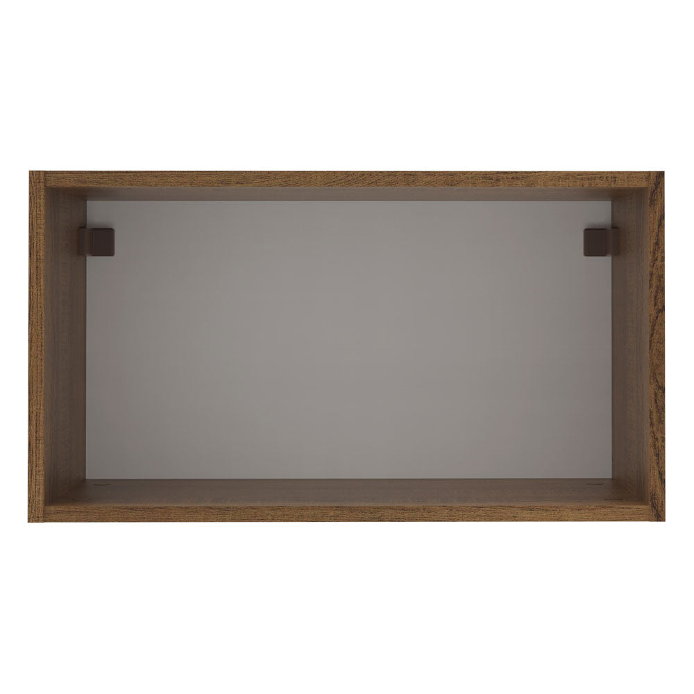 Armário Aéreo Madesa Lux 60 cm 1 Porta Basculante Rustic/Cinza