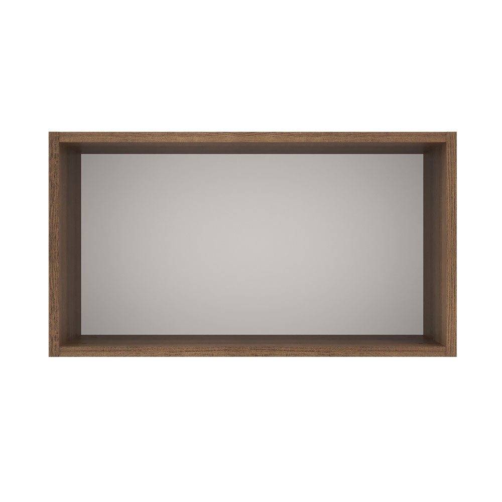 Armário Aéreo Madesa Lux 60 cm 1 Porta Basculante Rustic/Branco Veludo
