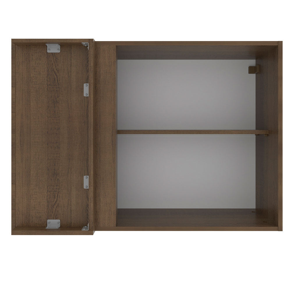 Armário Aéreo de Canto Madesa Glamy 1 Porta Rustic
