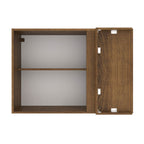 Armário Aéreo de Canto Madesa Agata 1 Porta Rustic/Preto