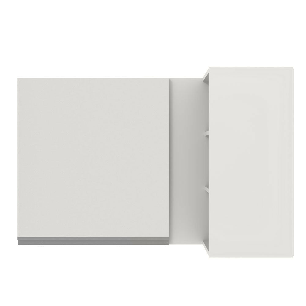 Armário Aéreo de Canto Madesa Glamy 1 Porta para linha de 60 cm de profundidade Branco