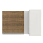 Armário Aéreo de Canto Madesa Glamy 1 Porta para linha de 60 cm de profundidade Branco/Rustic
