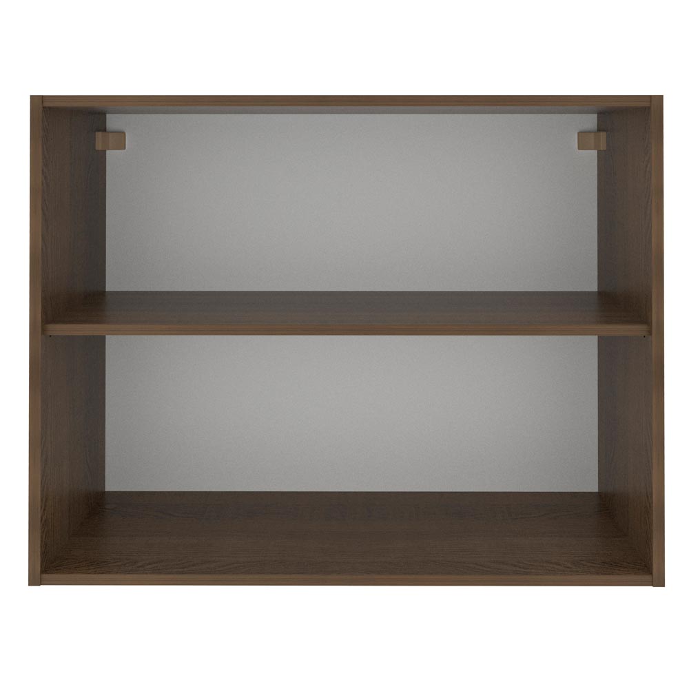 Armário Aéreo Madesa Lux 80 cm 2 Portas Rustic/Cinza