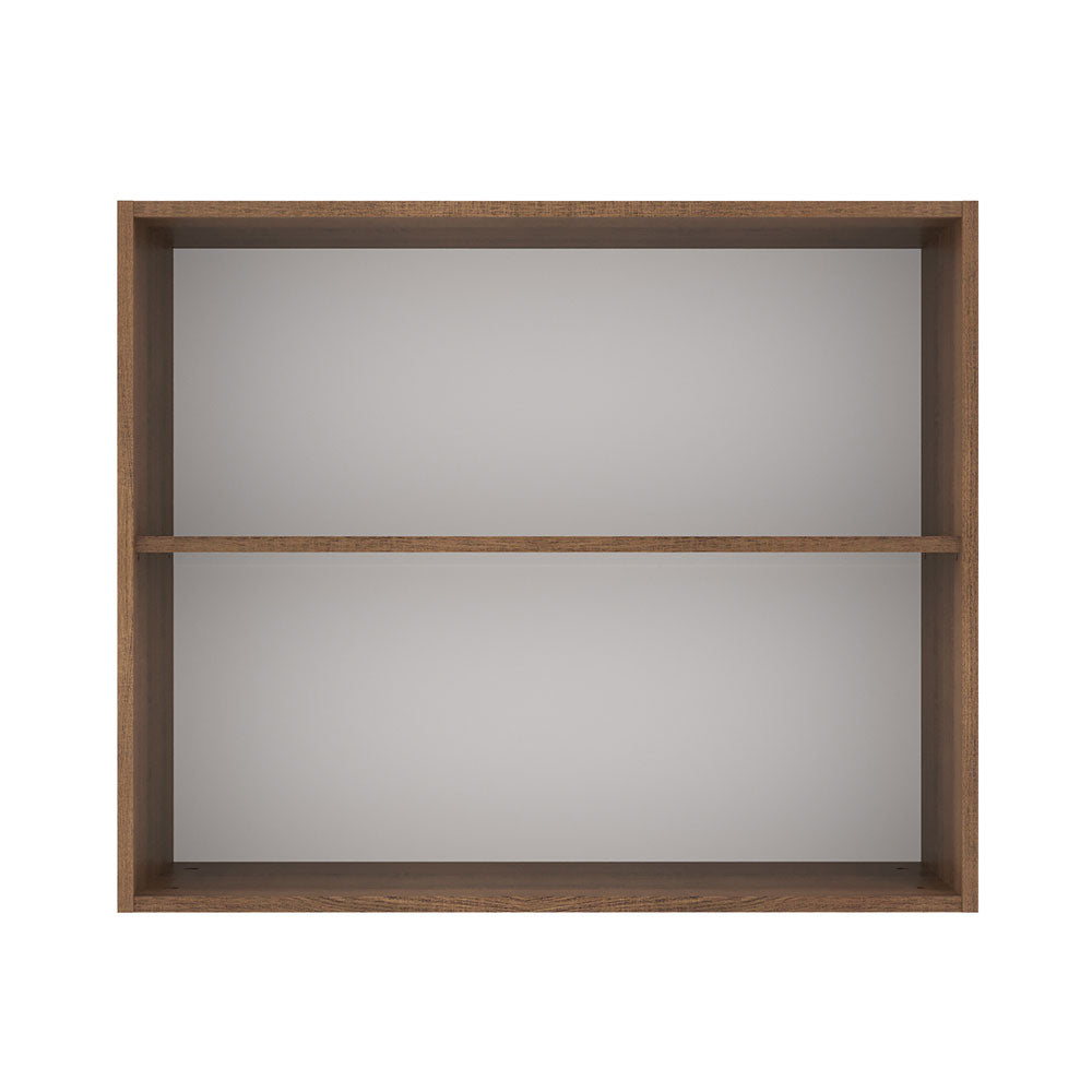 Armário Aéreo Madesa Lux 80 cm 2 Portas Rustic/Branco Veludo