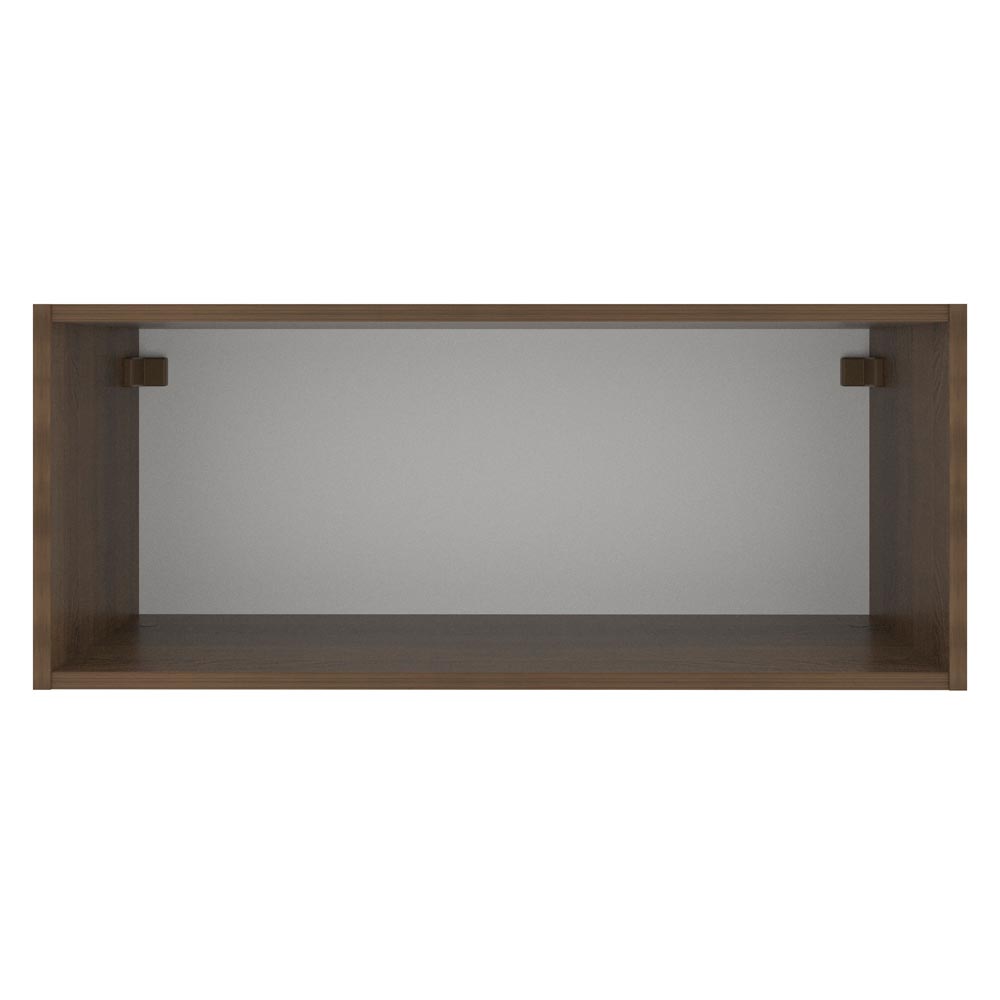 Armário Aéreo Madesa Lux 80 cm 1 Porta Basculante Rustic/Cinza