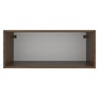Armário Aéreo Madesa Lux 80 cm 1 Porta Basculante Rustic/Cinza