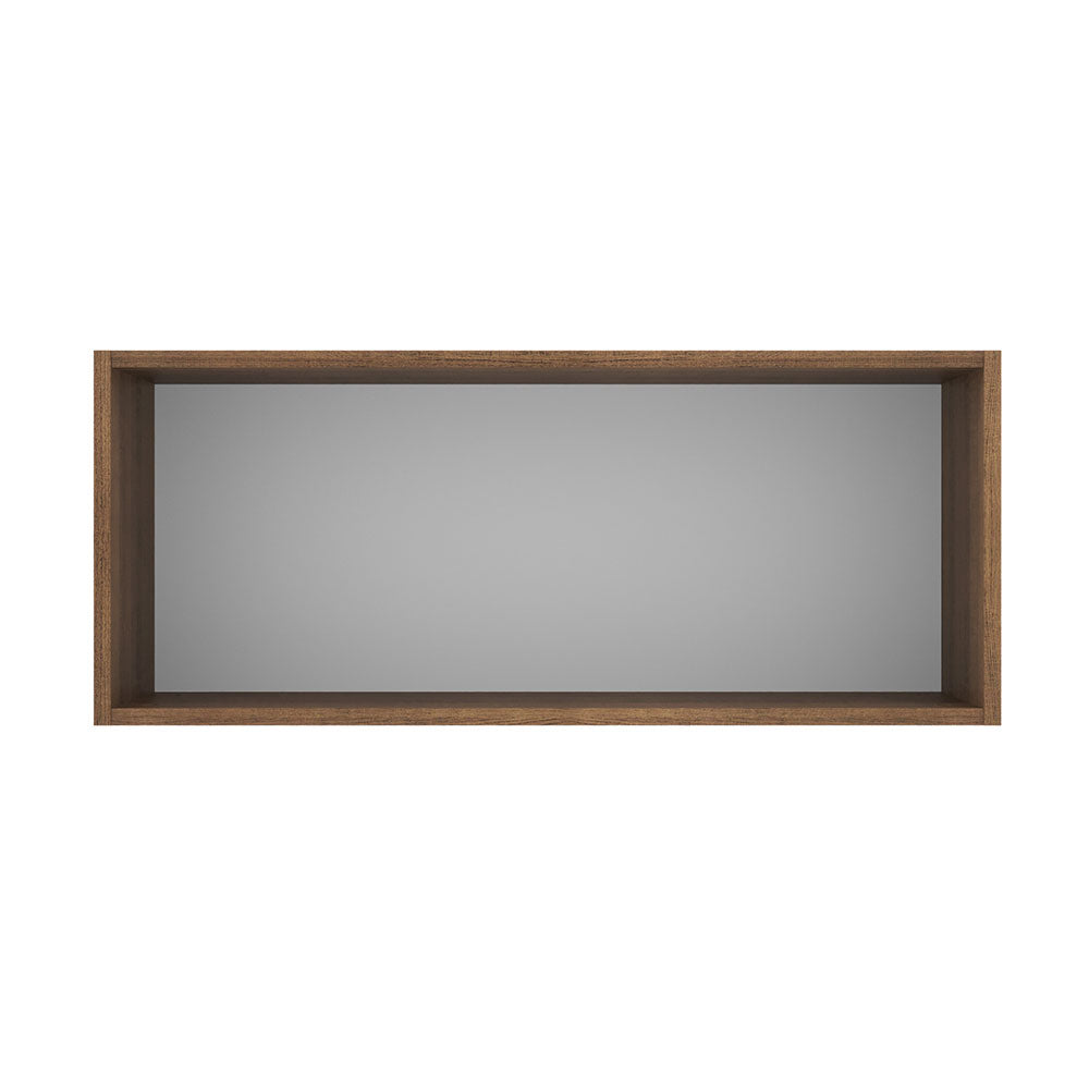 Armário Aéreo Madesa Lux 80 cm 1 Porta Basculante Rustic/Branco Veludo