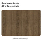 Cristaleira 70 cm 2 Portas de Vidro com Pés Cônicos Rustic/Branco Madesa