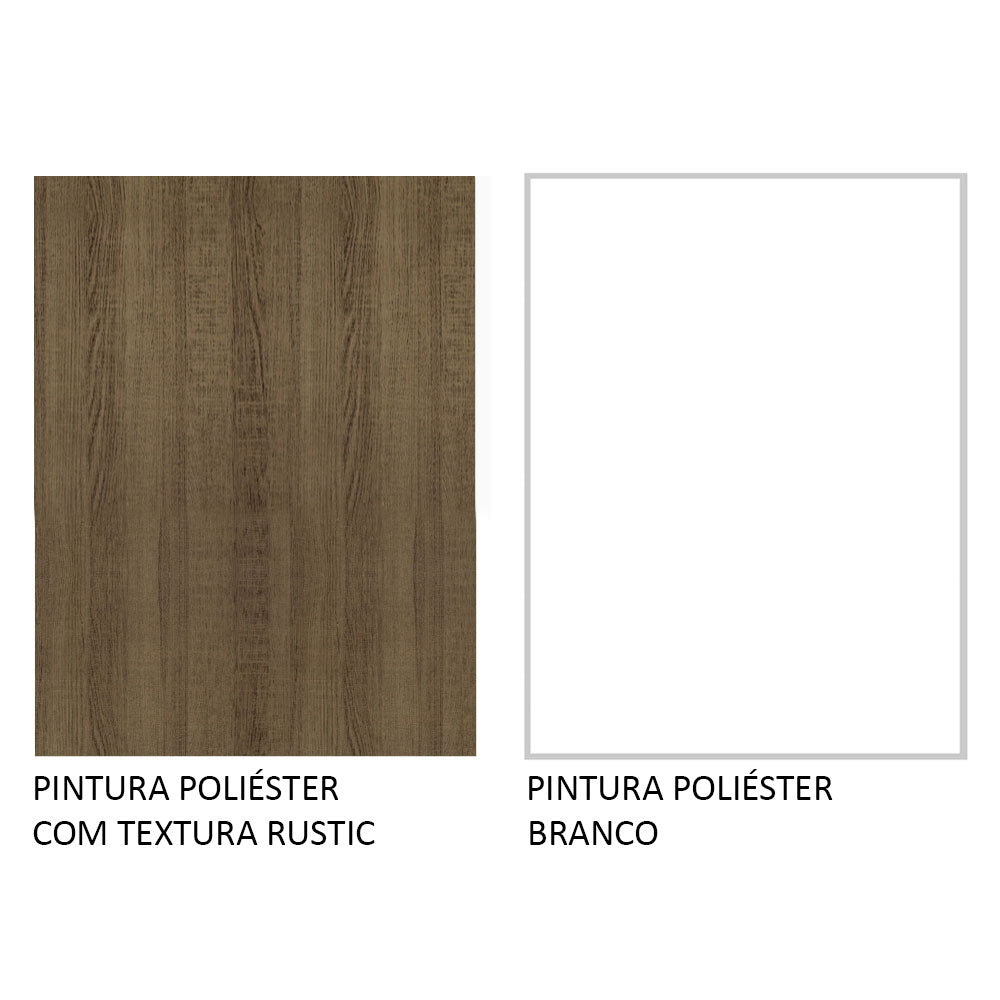 Torre Quente Madesa Stella 70 cm 3 Portas Rustic/Branco