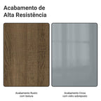 Torre Quente 70 cm 3 Portas Rustic/Cinza Lux Madesa