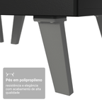 Armário de Cozinha Completa de Canto 325 cm Preto Nice Madesa 06