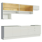 Armário de Cozinha Completa 300cm Branco Verona Madesa 01
