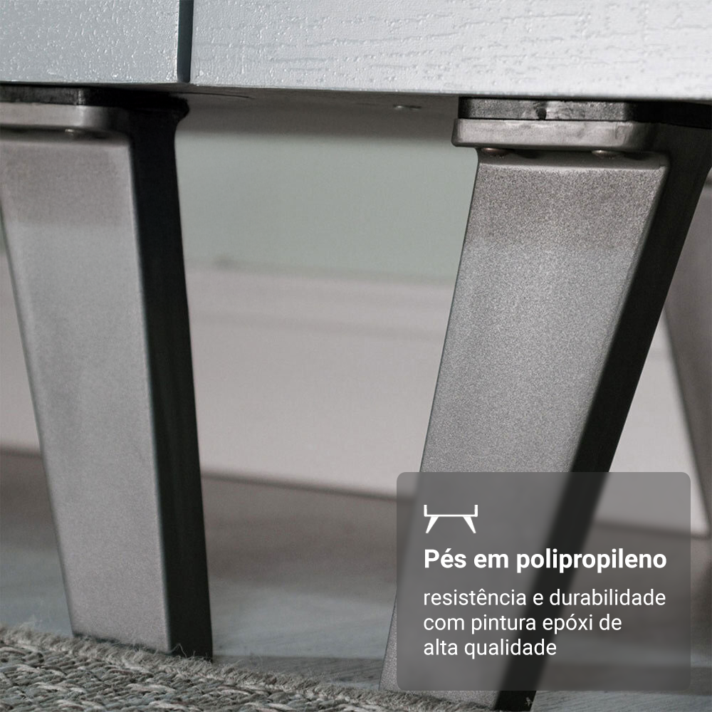 Armário de Cozinha Compacta 200cm Cinza Nice Madesa 14