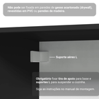 Armário de Cozinha Completa 300 cm Suspenso Preto Nice Madesa 07