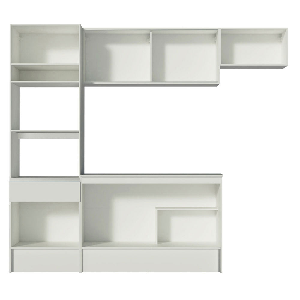 Armário de Cozinha Completa 240cm Branco Topazio Madesa 01