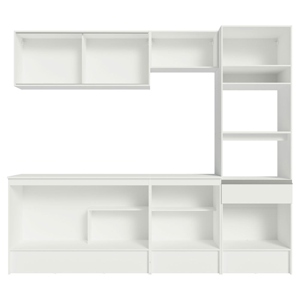 Armário de Cozinha Completa 240cm Branco Topazio Madesa 05