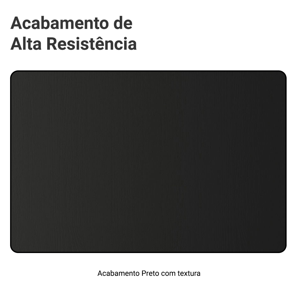 Rack com Painel para TV até 60 Polegadas 180 cm com Pés Preto/Rustic Reims Madesa