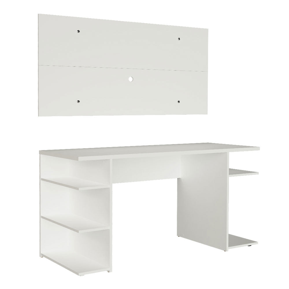 Mesa para Computador Gamer Madesa 9409 e Painel para TV até 50 Polegadas Branco