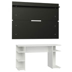 Mesa para Computador Gamer Madesa 9409 e Painel para TV até 65 Polegadas Branco/Preto