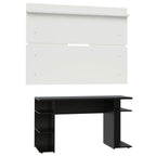 Mesa para Computador Gamer Madesa 9409 e Painel para TV até 65 Polegadas Preto/Branco
