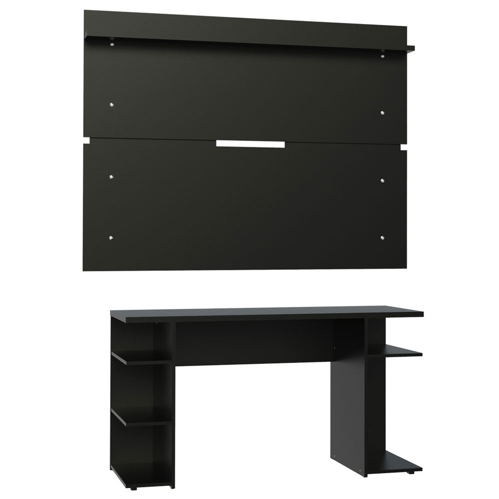 Mesa para Computador Gamer Madesa 9409 e Painel para TV até 65 Polegadas Preto
