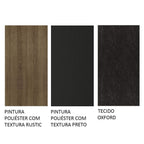 Conjunto Sala de Jantar Mesa Tampo de Madeira 4 Cadeiras Rustic/Preto/Oxford Ashley Madesa