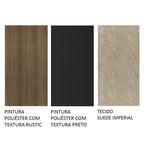 Conjunto Sala de Jantar Mesa Tampo de Madeira 4 Cadeiras Rustic/Preto/Imperial Ashley Madesa