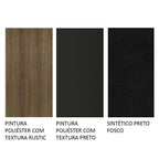 Conjunto Sala de Jantar Mesa Tampo de Vidro 4 Cadeiras Preto/Rustic Greta Madesa