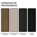 Conjunto Sala de Jantar Mesa Tampo de Vidro 4 Cadeiras Rustic/Crema/Preto Tifani Madesa