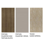 Conjunto Sala de Jantar Mesa Tampo de Madeira 4 Cadeiras Rustic/Crema/Imperial Agnes Madesa