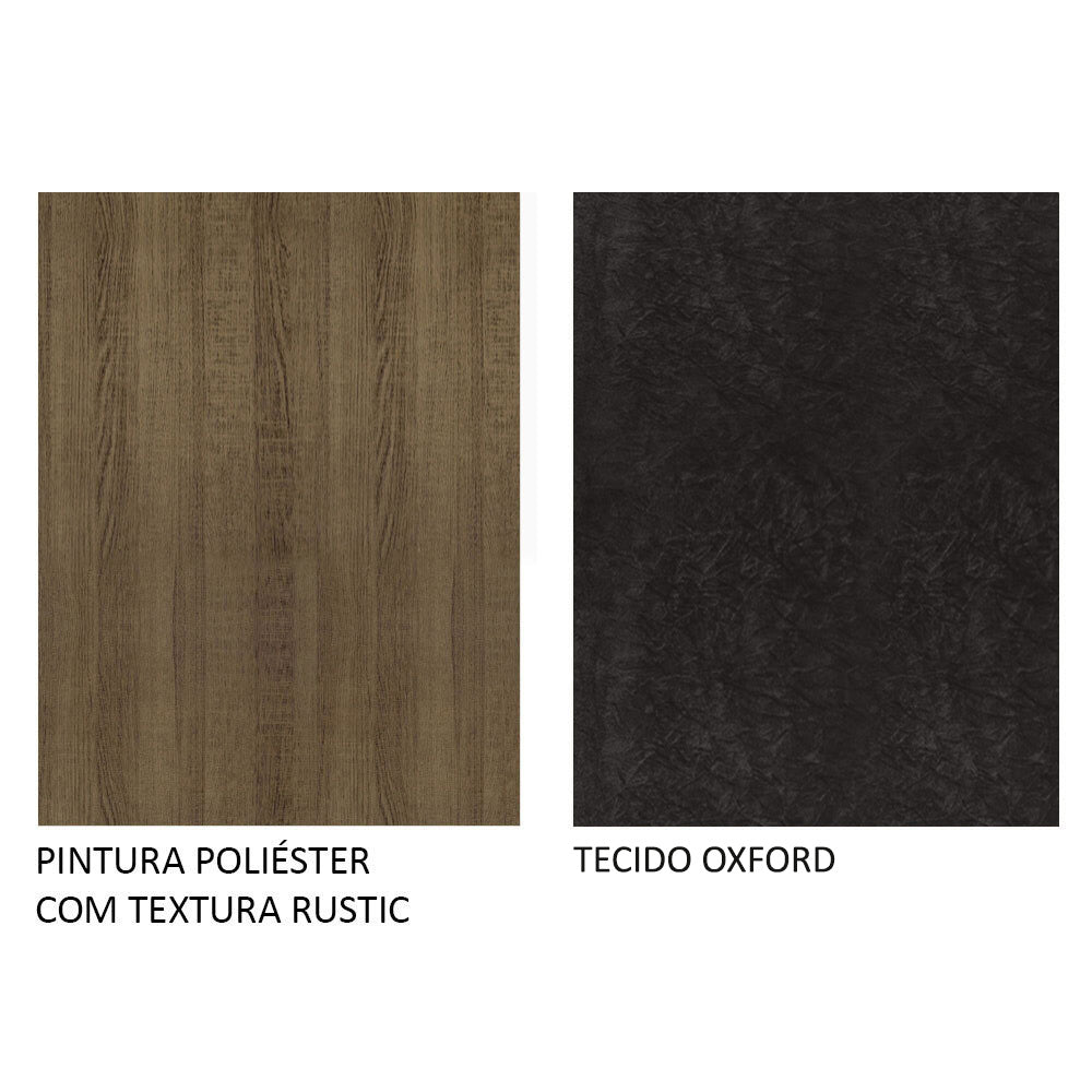 Conjunto Sala de Jantar Mesa Tampo de Madeira 4 Cadeiras Rustic/Oxford Gisele Madesa