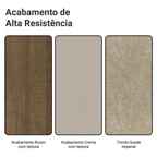 Conjunto Sala de Jantar Mesa Tampo de Madeira 6 Cadeiras Rustic/Crema/Imperial Renata Madesa