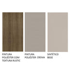 Conjunto Sala de Jantar Mesa Tampo de Madeira 8 Cadeiras Rustic/Crema/Bege Marisa Madesa