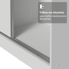 Guarda-Roupa Casal 100% MDF 3 Portas Branco Malta Madesa