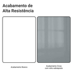 Rack Suspenso para TV até 80 Polegadas 218 cm 2 Portas Branco/Cinza Lux Madesa