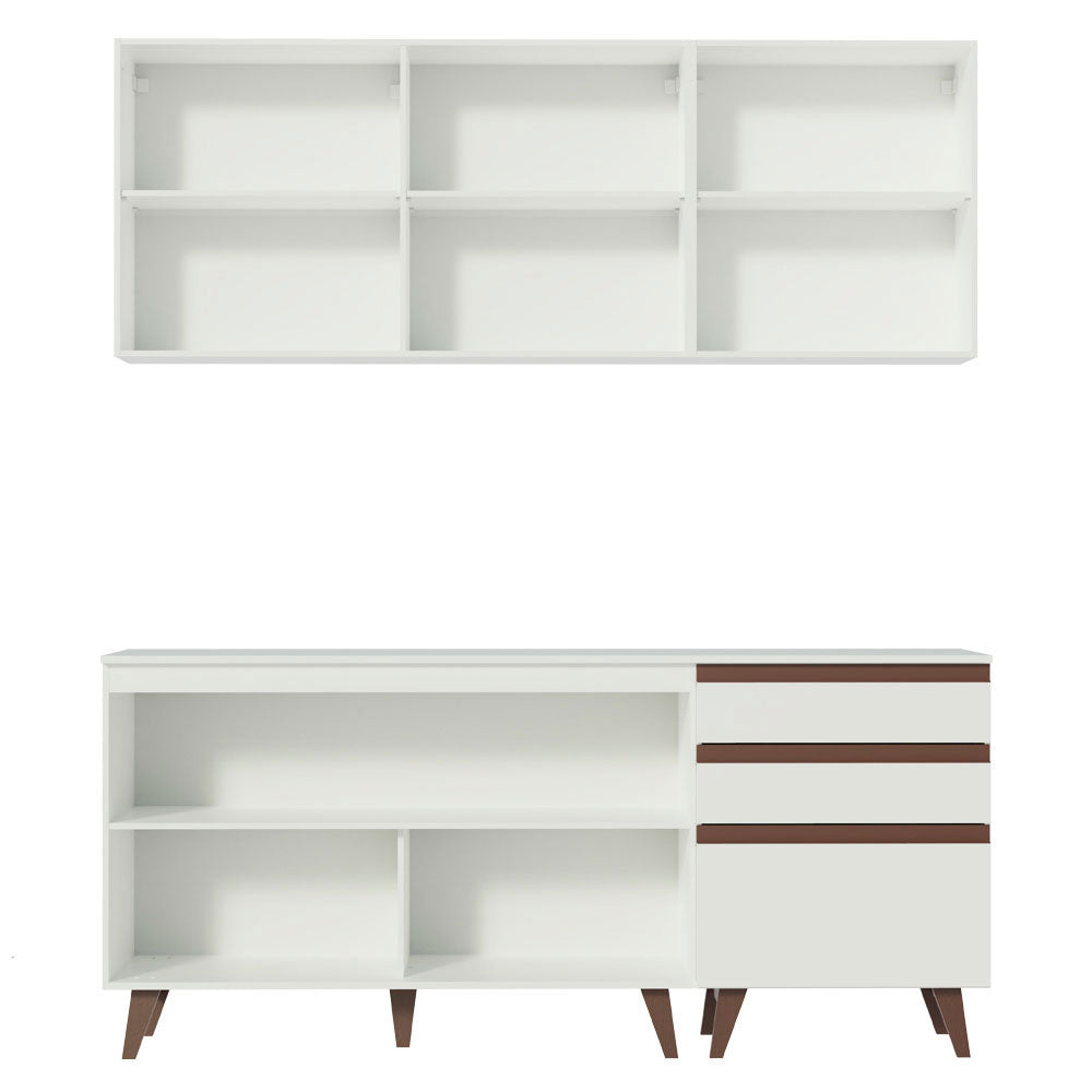 Armário de Cozinha Compacta 180cm Branco Reims Madesa 80