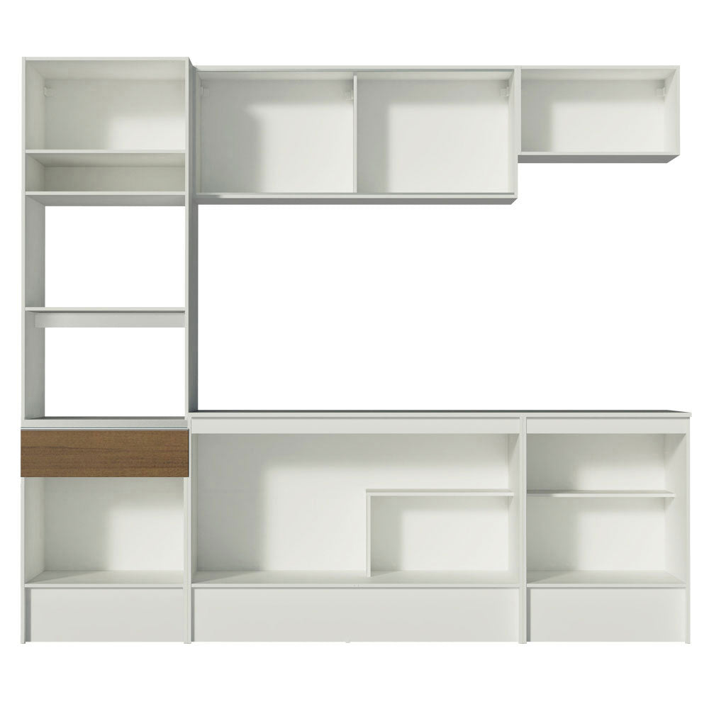 Armário de Cozinha Completa 240cm Branco/Rustic Topazio Madesa