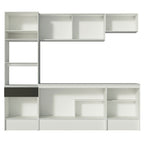 Armário de Cozinha Completa 240cm Branco/Preto Diamante Madesa