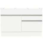Balcão Gabinete de Pia 120 x 60 cm 1 Porta 2 Gavetas Branco (Sem Tampo) Glamy Madesa