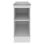 Balcão Madesa Glamy 35 x 60 cm 1 Porta (Com Tampo) Branco/Rustic