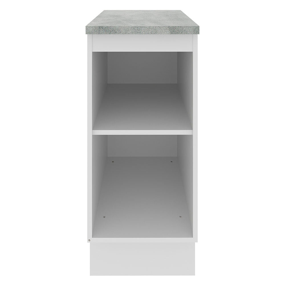 Balcão Madesa Stella 35 x 60 cm 1 Porta (Com Tampo) Branco/Rustic