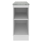 Balcão Madesa Stella 35 x 60 cm 1 Porta (Com Tampo) Branco/Rustic
