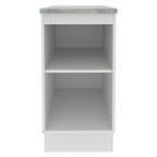 Balcão Madesa Glamy 40 x 60 cm 1 Porta (Com Tampo) Branco/Preto