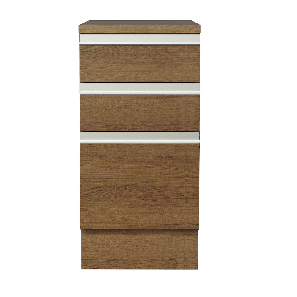 Balcão Madesa Glamy 40 x 60 cm 3 Gavetas (Com Tampo) Rustic