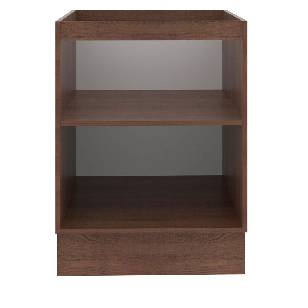 Balcão Madesa Lux 60 cm 1 Porta (Sem Tampo) Rustic/Preto