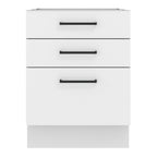 Balcão Madesa Agata 60 x 60 cm 3 Gavetas (Sem Tampo) Branco