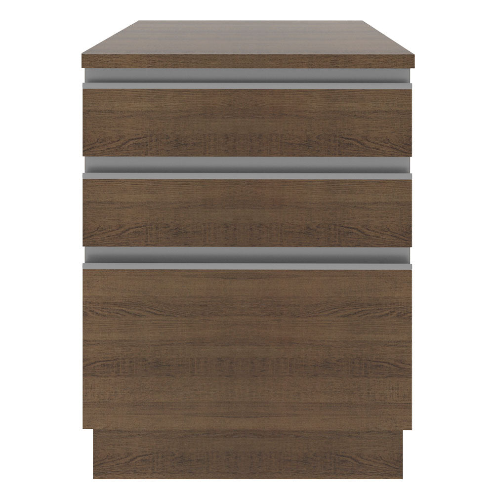Balcão Madesa Glamy 60 x 60 cm 3 Gavetas (Com Tampo) Rustic