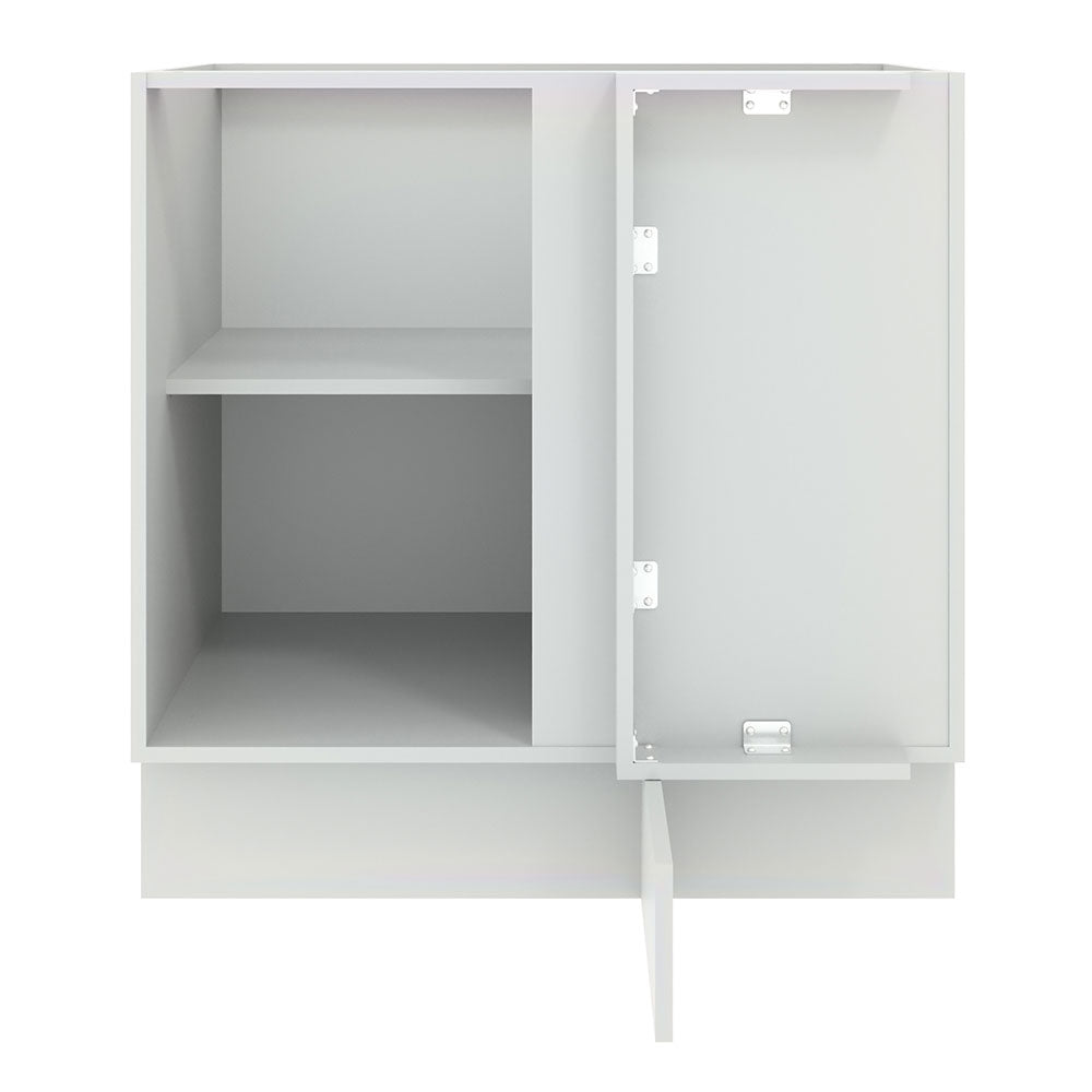 Balcão de Canto Madesa Agata 1 Porta 60 cm Profundidade (Sem Tampo) Branco/Cinza