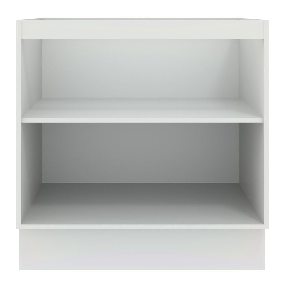 Balcão de Cozinha Madesa Agata 80 x 60 cm 2 Portas (Sem Tampo) Branco/Preto